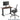 Desky fixed mini desk rubberwood dark walnut pc setup