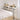 Narrow gap side table with storage rack in minimalist design.
