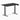 Desky Dual mini sit stand desk black melamine desktop