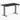 Desky Dual mini sit stand desk black melamine desktop