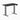 Desky Dual mini sit stand desk black melamine desktop