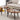 Set of two rustic nesting tables with a modern walnut wood finish.