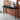 Minimalist narrow console table with three wood finish options.