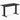 Desky fixed mini melamine desk black melamine