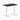 Desky fixed mini melamine desk black melamine