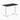 Desky fixed mini melamine desk black melamine