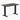 Desky fixed mini melamine desk burnished wood