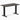 Desky fixed mini melamine desk burnished wood