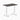 Desky fixed mini melamine desk burnished wood