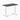 Desky fixed mini melamine desk burnished wood