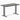 Desky zero mini fixed dark bamboo desk