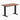 Desky zero mini hardwood fixed desk hardwood walnut - Desky