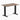 Desky fixed mini melamine desk natural walnut