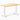 Desky fixed mini melamine desk sublime teak
